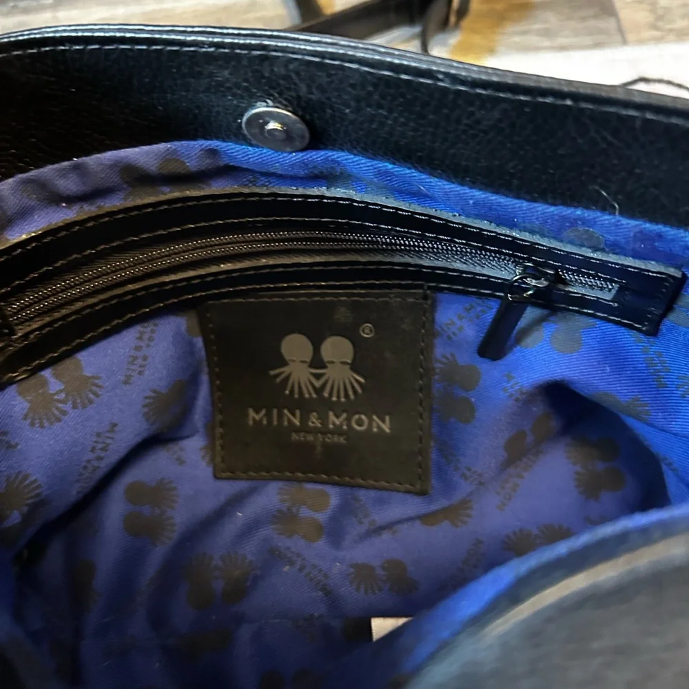 Min & Mon Pebbled Leather Reversible Crossbody - Picture 4 of 5